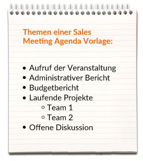 sales meeting agenda