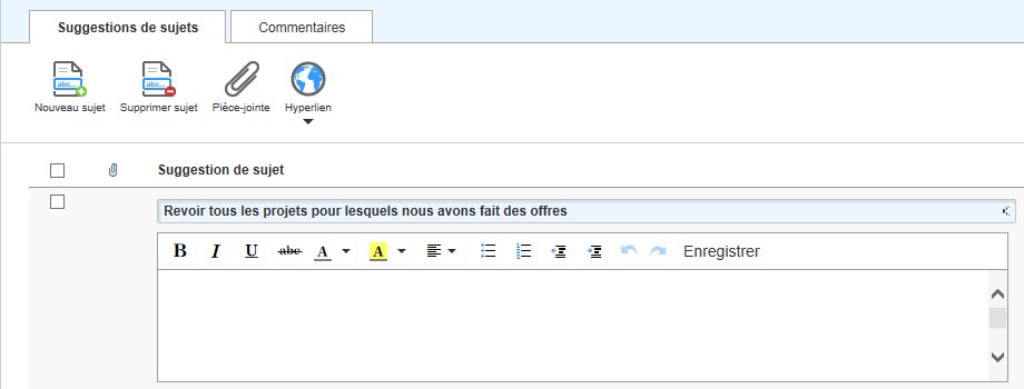 Request agenda topic suggestions