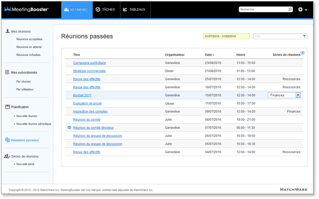 Archivez le compte-rendu de la réunion