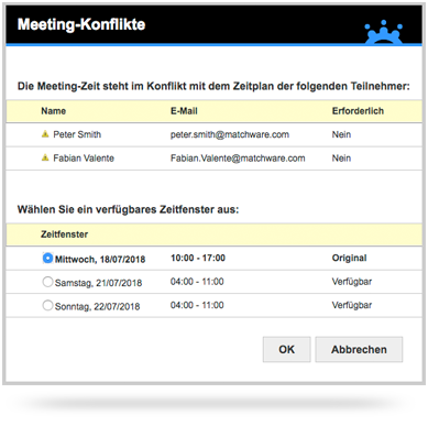 Meetings über MS Outlook planen