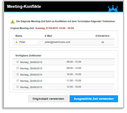 Empfangen der Verfügbarkeitsinformationen