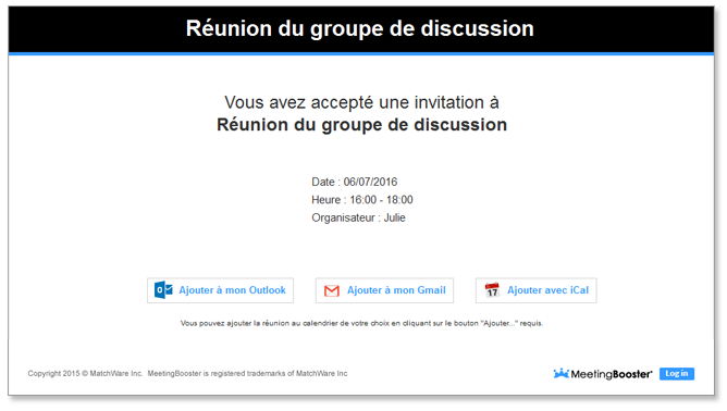 Prise en charge iCal pour Lotus Notes, Yahoo, Hotmail et plus