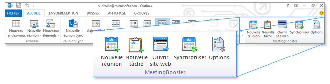 Planification de réunions via Microsoft Outlook