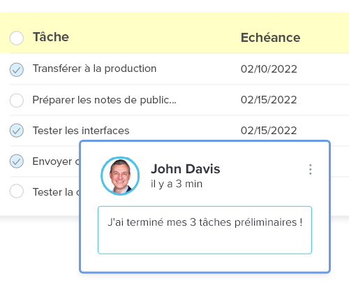 Assignez des actions et assurez leur suivi