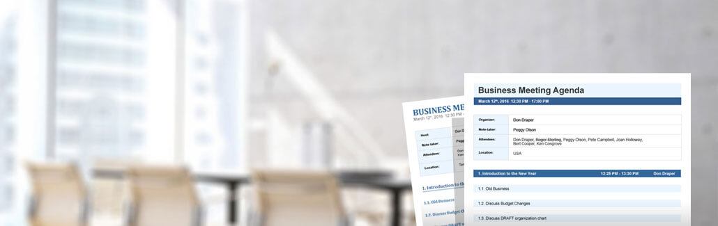 Business Meeting Agenda Templates