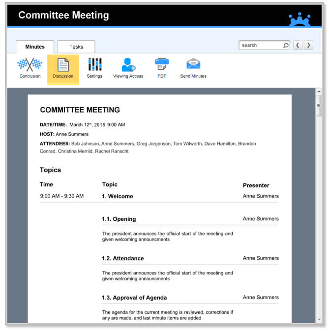Committee Meeting Agenda
