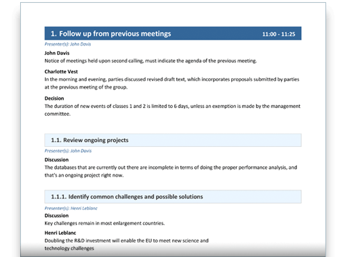 Meeting Minutes Software