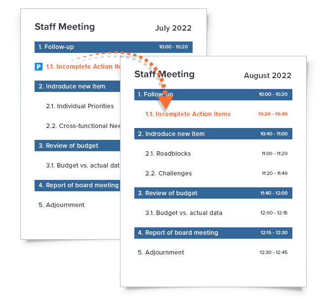 Park meeting topics