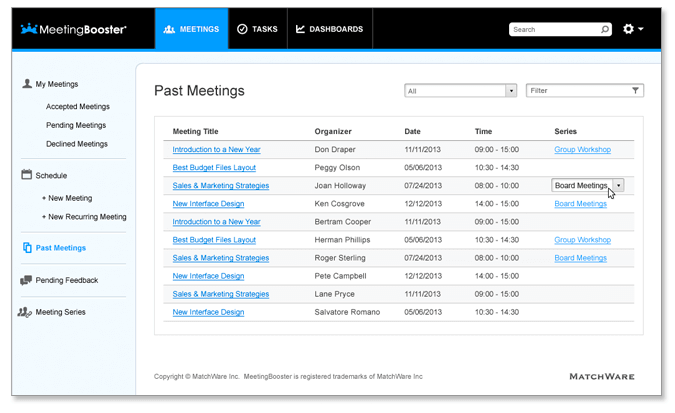 Finalize minutes of meeting templates with MeetingBooster