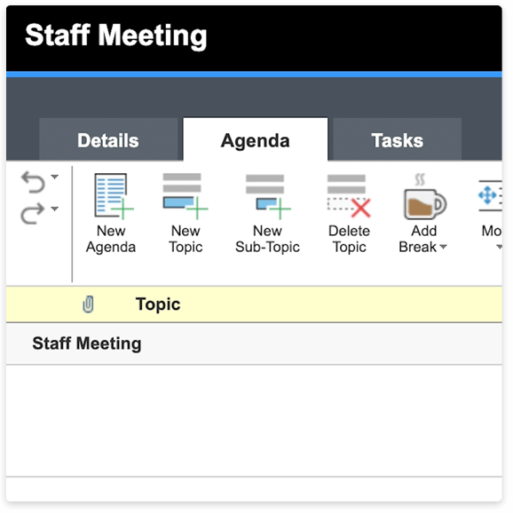 staff meeting agenda template