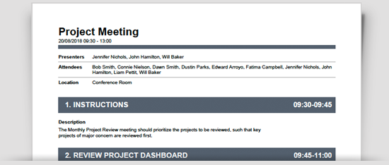 Project Meeting Minutes