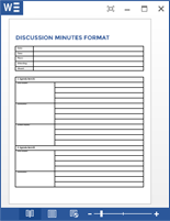 discussion minutes format